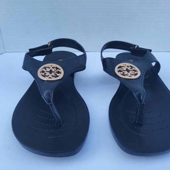 .Aerosoft - Motif Jeweled Thong Adjustable Ankle Strap Sandals For Women -8 - Picture 2 of 5